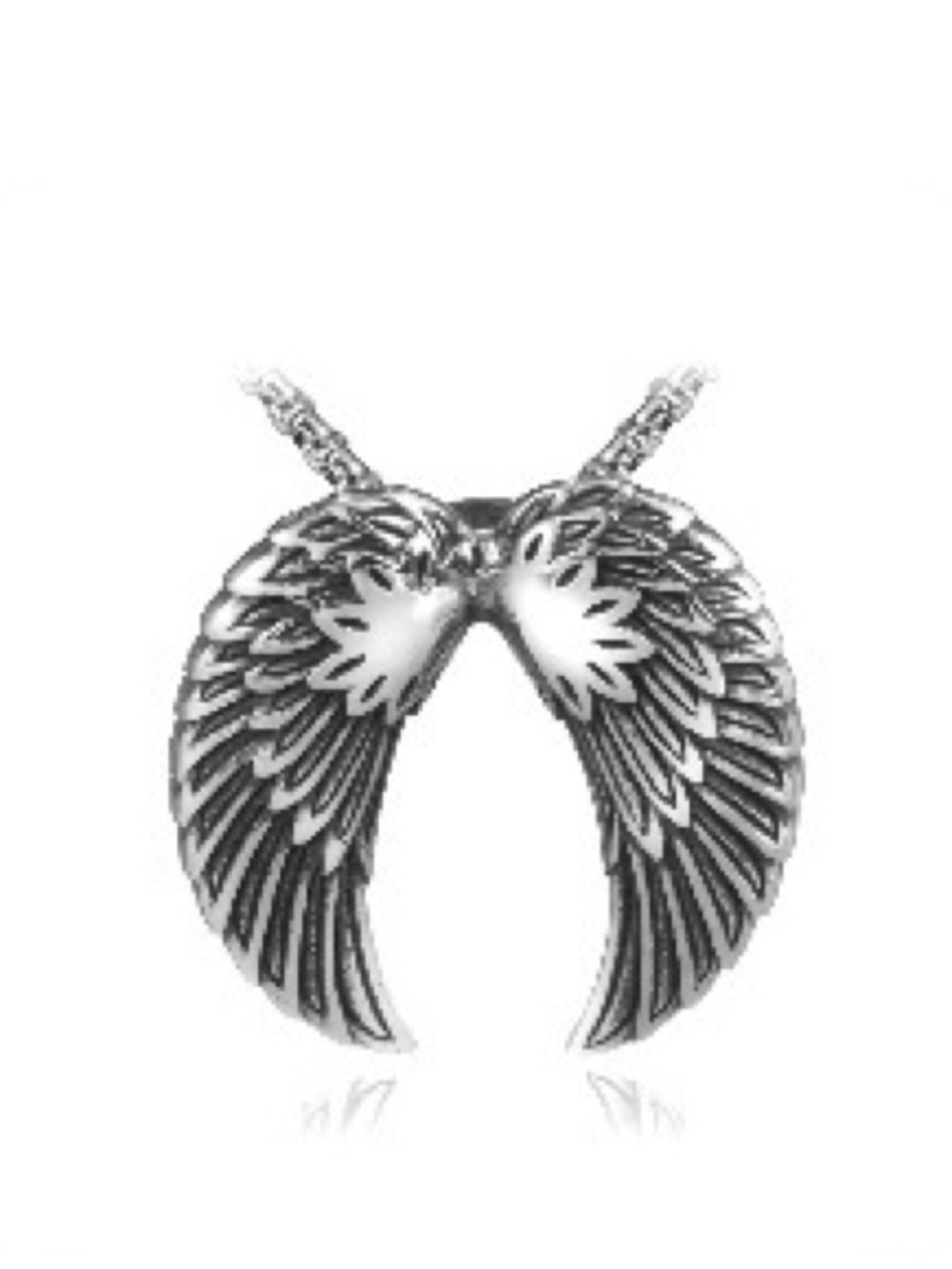Silver Angel Wings Pendant Necklace men Jewelry
